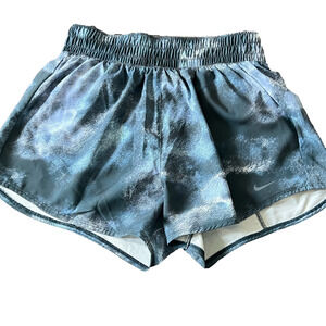 Nike Training Running Shorts small built in underwear blue multi color dri fit